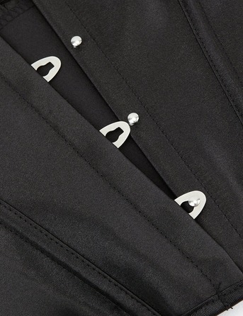 Корсет на зав'язках стрічках із бретелями Star Night 12 Plastic Bones з підтримкою бюста, чорний, S