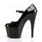 Шльопанці Pleaser Adore-787 на підборах 7 дюймів, туфлі-лодочки Мері Джейн 2 3/4 дюйма, чорні