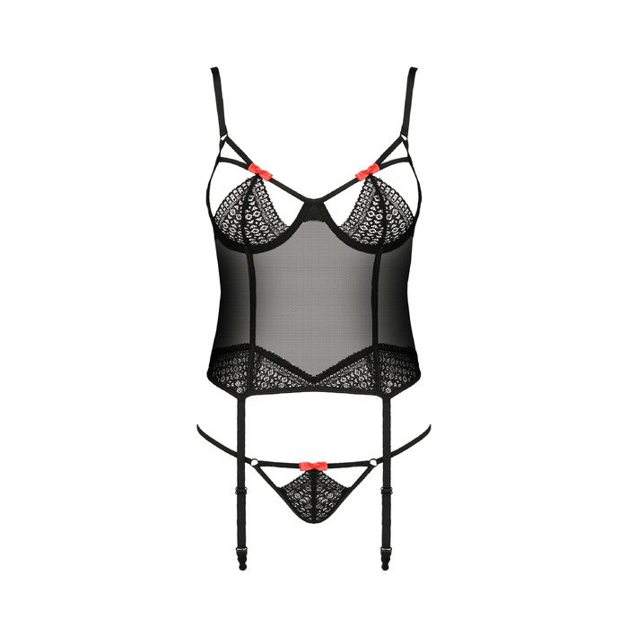 Корсет PERDITA CORSET black S/M - Passion