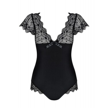 Боді Obsessive Moketta teddy S/M чорний