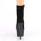 Чоботи Pleaser Adore-1020FSMG *7-дюймовий каблук, 2 3/4-дюймові черевики на шнурівці зпереду, збоку блискавка, чорні