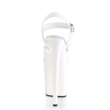 Босоніжки Flamingo-808N на підборах 8 дюймів, босоніжки з ремінцем на щиколотці 4 дюйми, білі