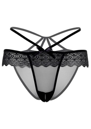 Трусики з відкритим доступом Daring Intimates Taylor чорні, L-XL