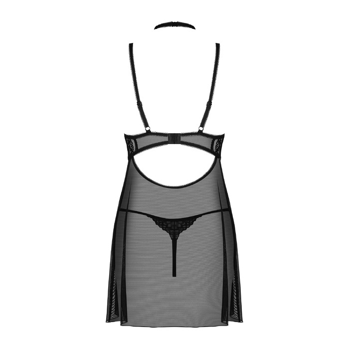 Пеньюар Obsessive Elizenes babydoll & thong S/M