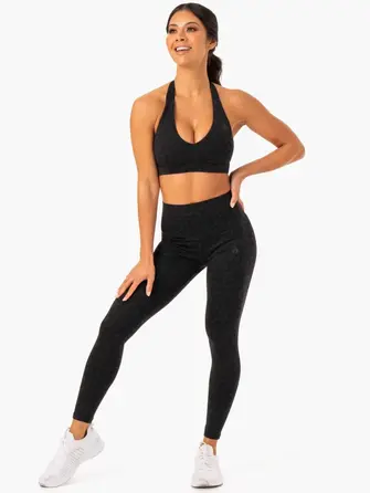 Леггинсы Ryderwear Hybrid Full Length Leggings - Black Leopard