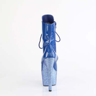 Чоботи Bejeweled-1020-7 *7 дюймів на підборах, 2 3/4 дюйма, зі шнурівкою спереду, збоку, сині