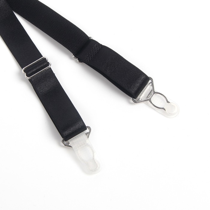 Комплект мереживний пояс для панчіх з трусиками StarNight, чорний, L