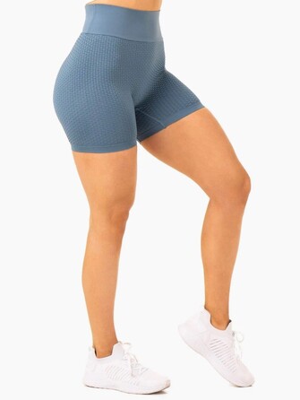 Шорты Honeycomb Scrunch Seamless Shorts - Steel Blue