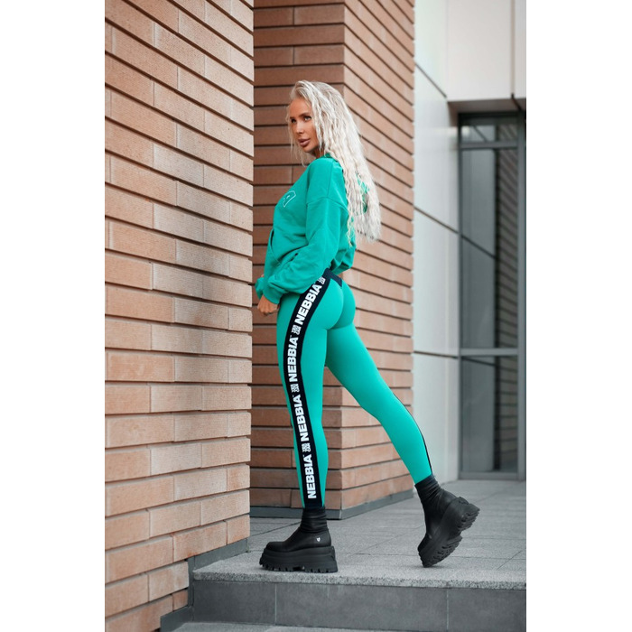 Легінси Nebbia High Waisted Side Stripe Leggings Iconic Green 209