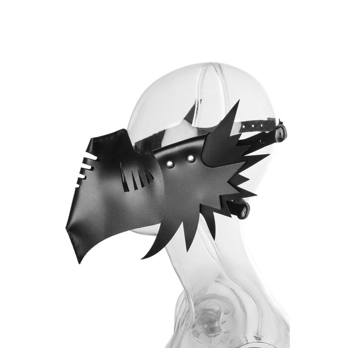 Маска ворон Candy Hero MLA6 кожа, ручной работы, черная