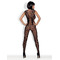 Комбинезон Obsessive c рисунком крыльев Bodystocking N112, черный, S\M