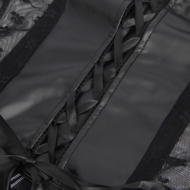 Мини-платье с молнией и подтяжками Star Night с имитации кожи, черное, S