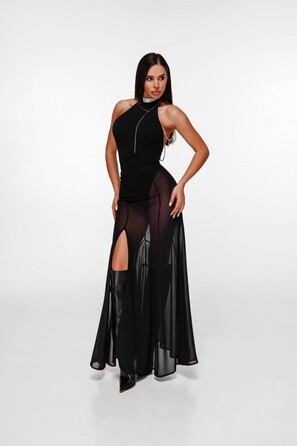 Боді Fitzona Black Bodysuit with Rhinestones 4279868B