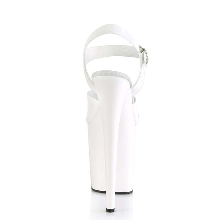 Босоніжки Flamingo-808N на підборах 8 дюймів, босоніжки з ремінцем на щиколотці 4 дюйми, білі