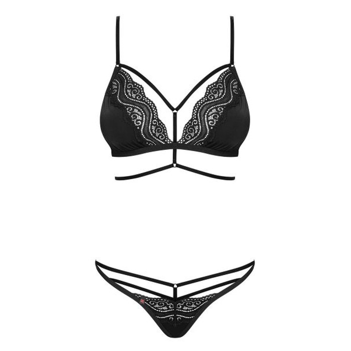 Комплект Obsessive Diyosa set 2-pcs black L/XL