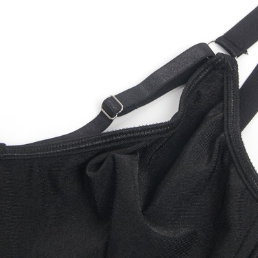 Комплект белья черный Star Night бюстье+стринги+пояс для чулков+гартеры, S