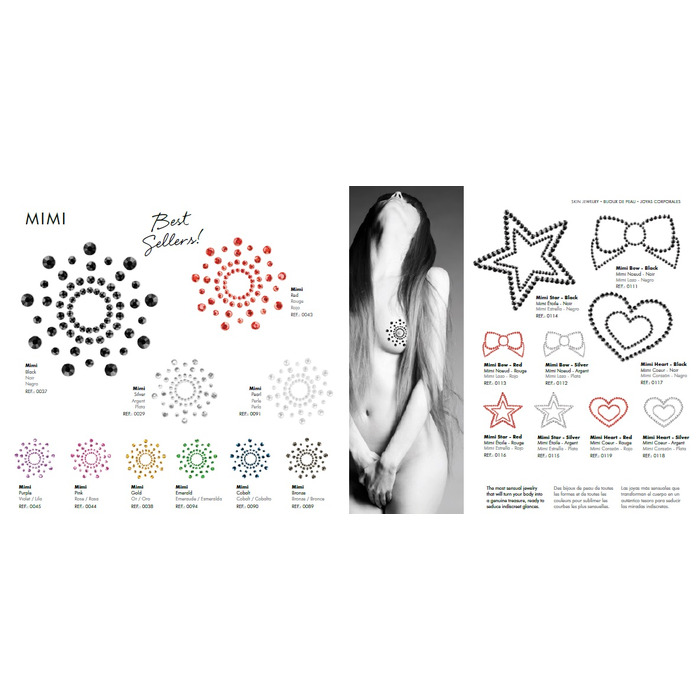 Украшения - стразы на грудь BIJOUX INDISCRETS MIMI SILVER