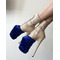 Бархатные набалдашники для обуви Pole Dance Heels — защита и элегантный вид, темно-синий