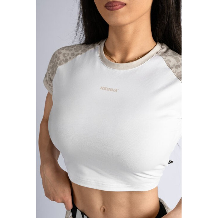 Топ Nebbia Crop Top Leopard '97 PRIMAL Cream Leopard 861