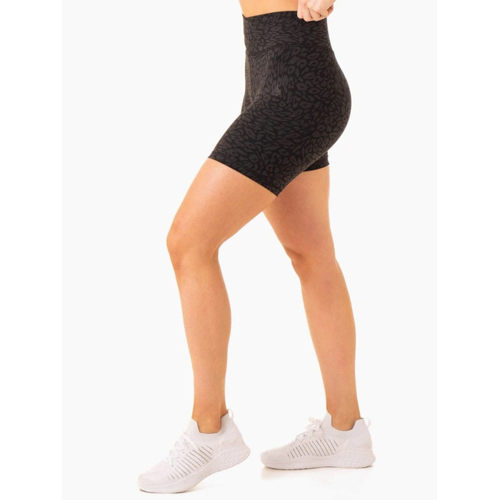 Шорты Rotation High Waisted Scrunch Shorts - Black Leopard