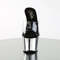 Шльопанці Pleaser Adore-701 на підборах 7 дюймів, хромовані шльопанці PF 2 3/4 дюйма, прозорі/сріблясті хромовані