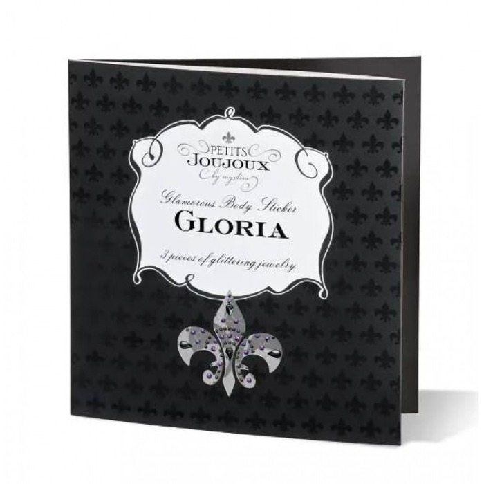 Украшения из страз для груди и лобка, Joujoux Gloria серебряный