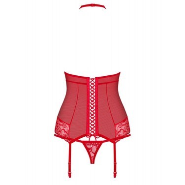 Комплект Obsessive 838-COR-3 корсет и стринги S/M