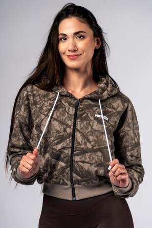 Спортивна кофта Nebbia Relaxed Zip Hoodie POWER Light Brown Camo 895