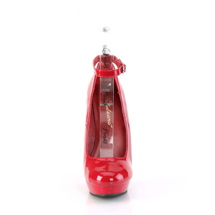 Туфли-лодочки Sultry-686, каблук 6 дюймов, ремешок на щиколотке 1 дюйм, красные