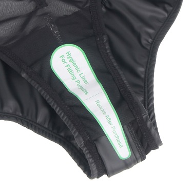 Труси на блискавці StarNight з екошкіри, чорні, L
