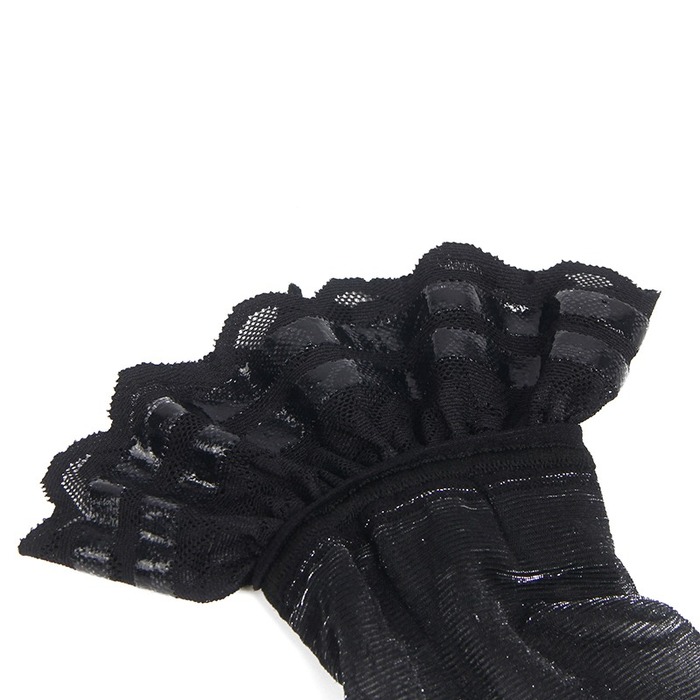 Панчохи з люрексом Star Night Lase Pearlescent на силіконовій стрічці, чорні, XS-M