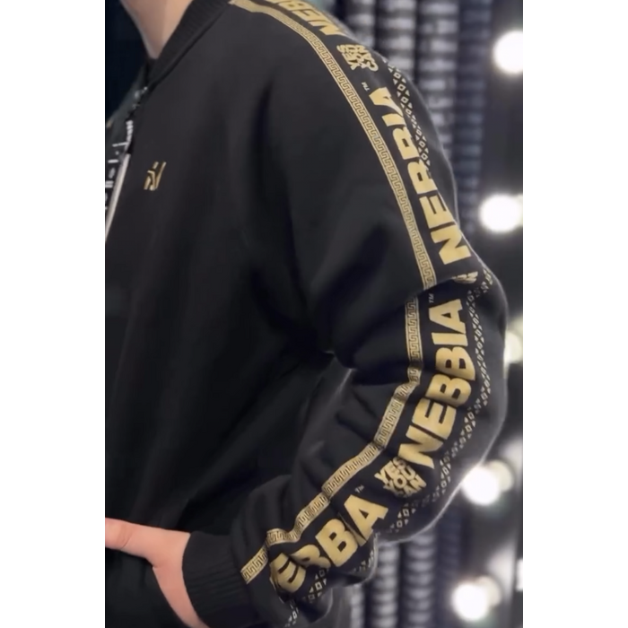 Бомбер Nebbia Gold Heritage Bomber – Black 717