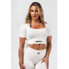 Топ Nebbia Shaping Crop Top FLOW SEAMLESS Cream 499 Топ Nebbia Shaping Crop Top FLOW SEAMLESS Cream 499