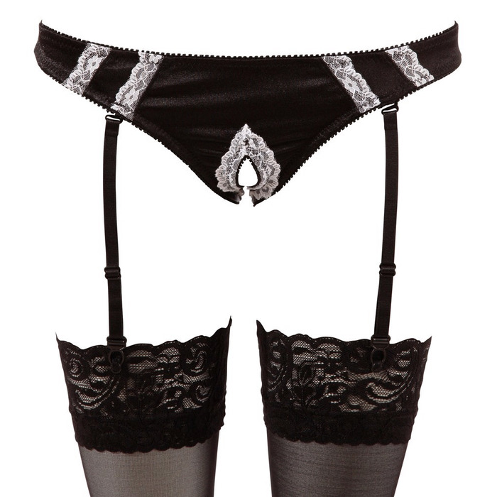 Костюм покоївки Cottelli Collection Maid Set, 6 предметів, чорно-білий, S