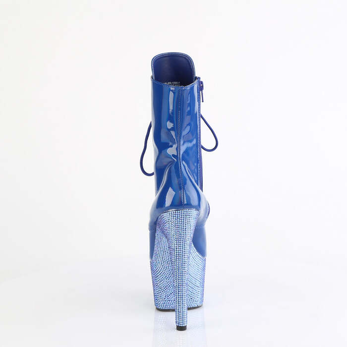 Чоботи Bejeweled-1020-7 *7 дюймів на підборах, 2 3/4 дюйма, зі шнурівкою спереду, збоку, сині