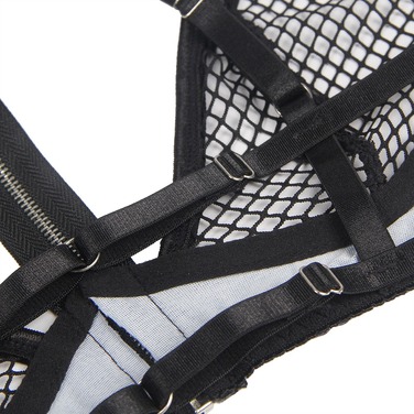 Сукня-костюм Star Night із застібками-блискавками та пажами для панчох, чорний, ХХХL (без коробки)