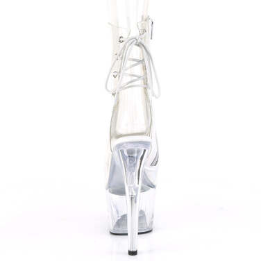 Чоботи Adore-1018C *7 дюймів на підборах, 2 3/4 дюйма з відкритим носком/п'ятою, бокова блискавка, прозорі