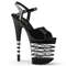 Босоніжки Pleaser Flamingo-809LN на підборах 8 дюймів, босоніжки з ремінцем на щиколотці 4 дюйми з підкладкою, чорні