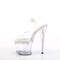 Босоніжки Pleaser Esteem-708RBP *7 дюймів на підборах, 3 дюйми з ремінцем на щиколотці PF, прозорі
