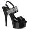 Босоножки Pleaser Delight-639, каблук 6 дюймов, 3,5 см, ремешком на щиколотке, черные