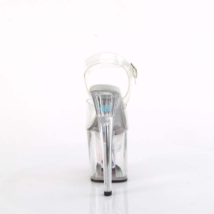 Босоніжки Enchant-708AQUA-01 на підборах 8 дюймів, з ремінцем на щиколотці 3 3/4 дюйма, прозорі/рожеві