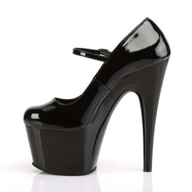 Шльопанці Adore-787 на підборах 7 дюймів, туфлі-лодочки Мері Джейн 2 3/4 дюйма, чорні