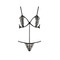 Комплект белья QUENTRIS BIKINI black S/M - Passion