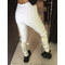 Легінси Labellamafia White Leggings With Gold Print OP-1530