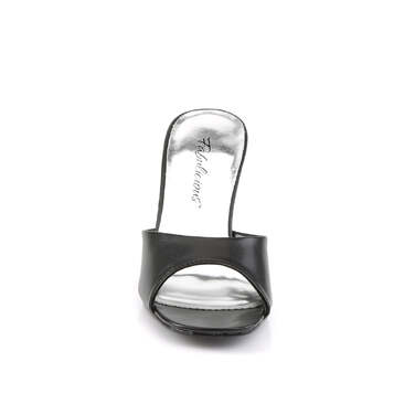 Шльопанці Romance-301-2 **Чорні шльопанці на квадратному каблуці 3 1/4 дюйма