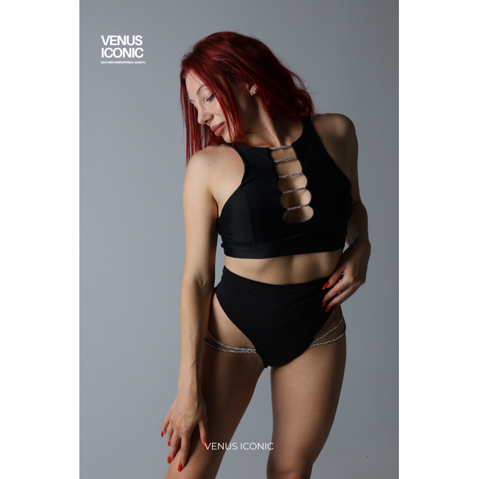 Шорти Venus Iconic DIAMOND з сяючою шнурівкою для танців та шоу