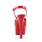 Босоножки Pleaser Aspire-609, каблук 6 дюймов, PF 2 1/4 дюйма, босоножкии с ремешком на щиколотке, подходят для веганов, красные