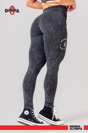 Легінси Nebbia Washed High Waisted Leggings GYM WARRIOR Black 776