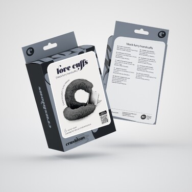 Наручники Love Cuffs Crushious металеві, з чорним хутром