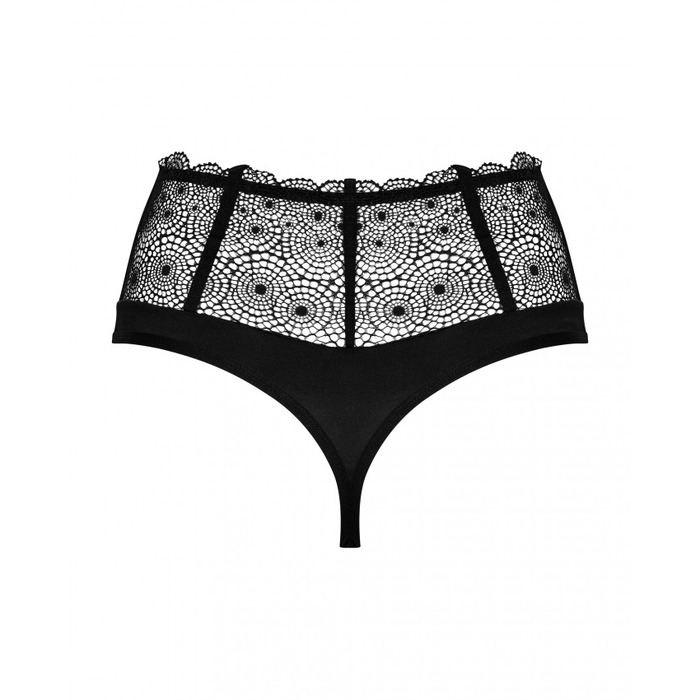 Сексуальні стрінги на високій талії Obsessive Sharlotte panties black L/XL